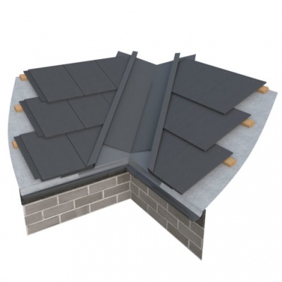 Tile Dry Valley Trim Alu Black 55mmx3m