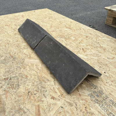 Reclaimed Black Clay Ridge Angled 450mm